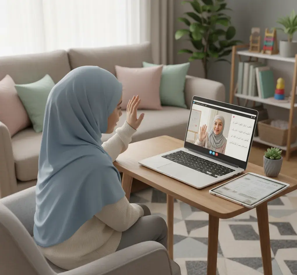 Qari Academy's Arabic lessons online for kids in the UK with private native Arabic tutors